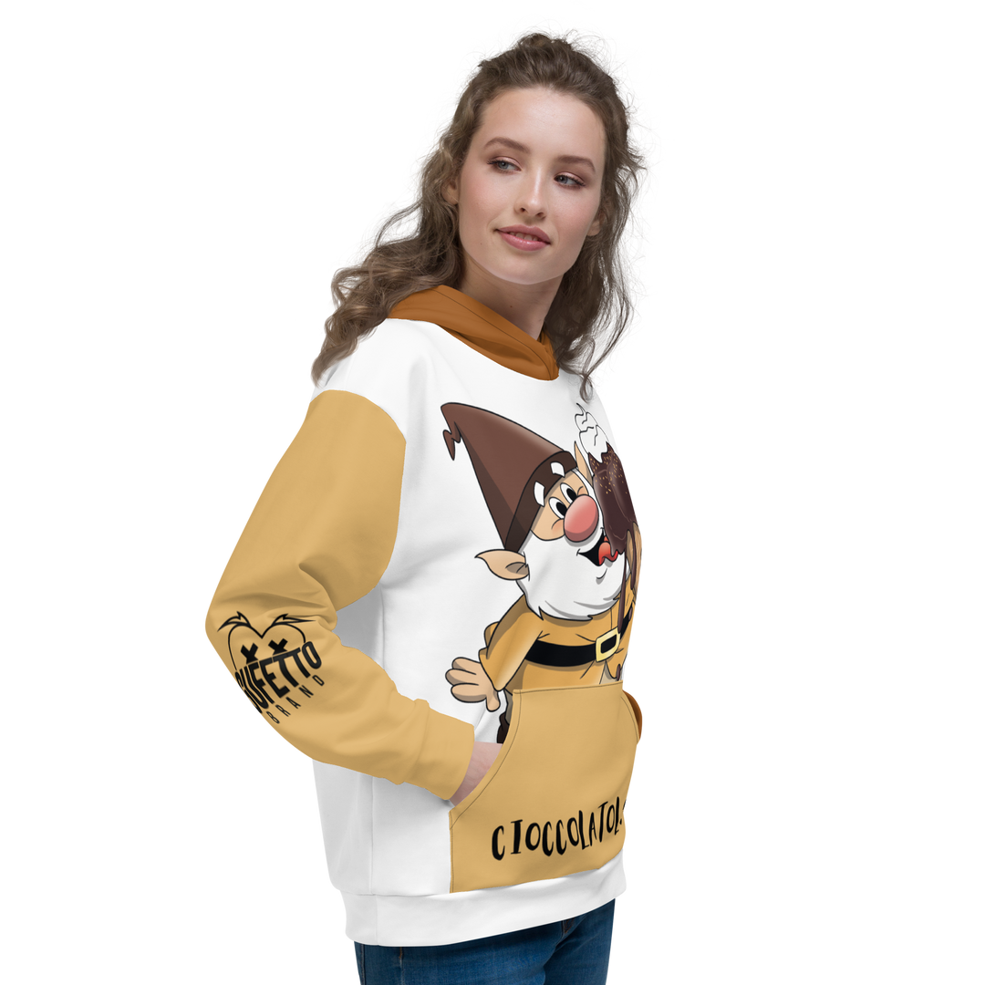 Felpa con cappuccio Uomo/Donna Cioccolatolo - Gufetto Brand 