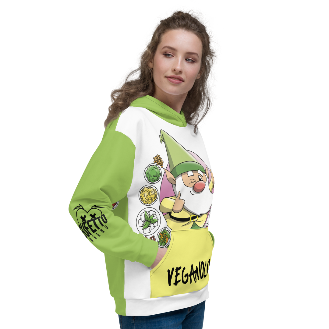 Felpa con cappuccio Uomo/Donna VEGANOLO - Gufetto Brand 