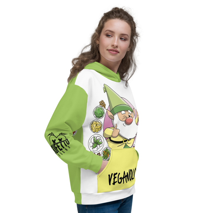 Felpa con cappuccio Uomo/Donna VEGANOLO - Gufetto Brand 