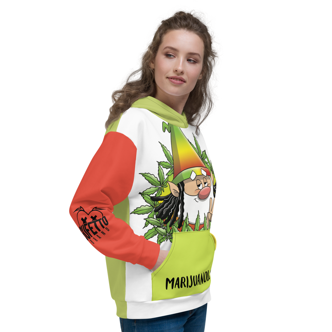Felpa con cappuccio  Uomo/Donna MARIJUANOLO - Gufetto Brand 