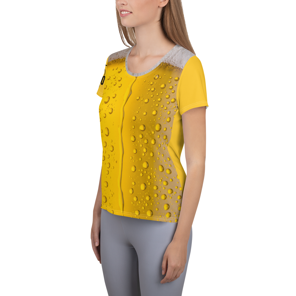 Maglietta sportiva donna con stampa all-over BIRRA - Gufetto Brand 