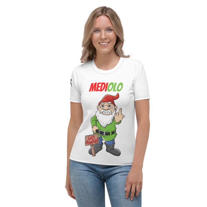 T-shirt donna Mediolo Bianca - Gufetto Brand 