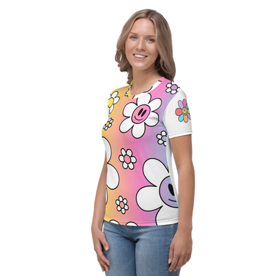T-shirt donna FLOWER SMILE - Gufetto Brand 