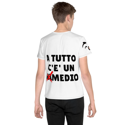 T-shirt girocollo per ragazzi Mediolo Bianca - Gufetto Brand 