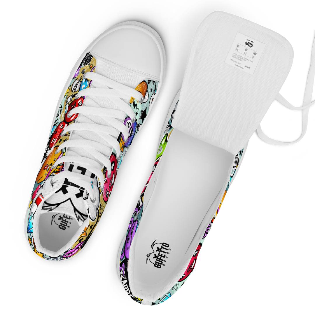 Sneakers alte in tela da uomo Cartoon - Gufetto Brand 