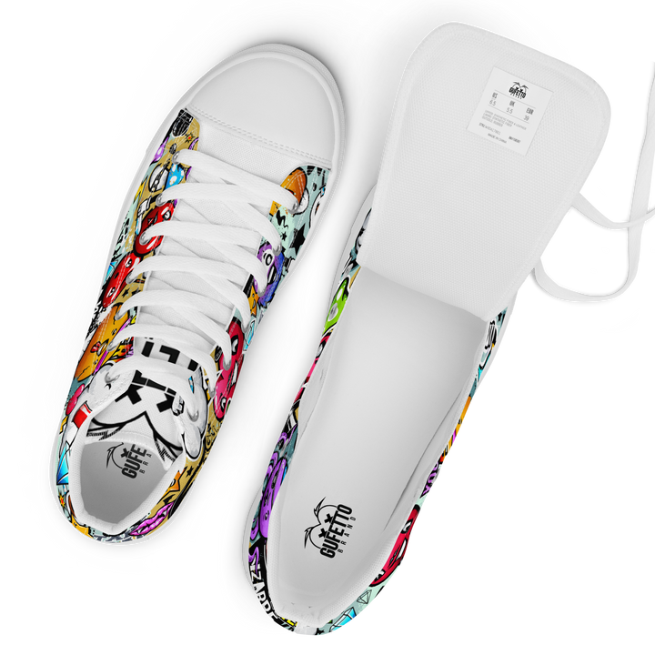Sneakers alte in tela da uomo Cartoon - Gufetto Brand 