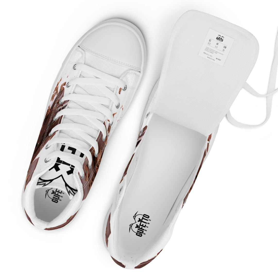 Sneakers alte in tela da uomo CHOCOLATE - Gufetto Brand 