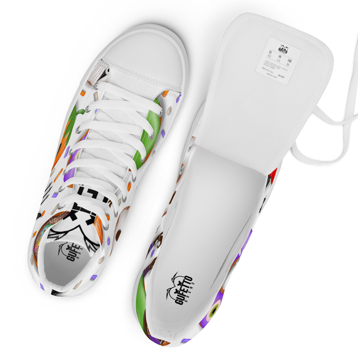 Sneakers alte in tela da uomo HALLOWEEN DONUTS - Gufetto Brand 