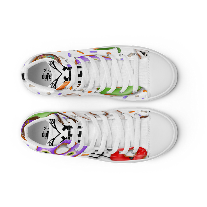 Sneakers alte in tela da uomo HALLOWEEN DONUTS - Gufetto Brand 