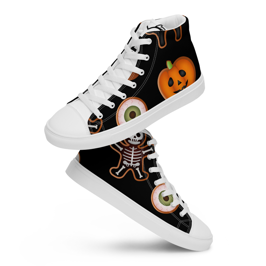 Sneakers alte in tela da uomo HALLOWEEN BLACK EDITION - Gufetto Brand 