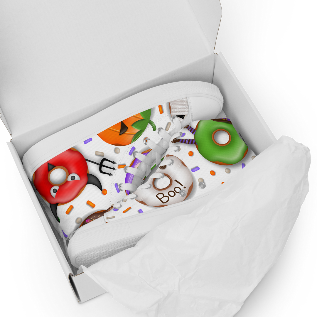 Sneakers alte in tela da uomo HALLOWEEN DONUTS - Gufetto Brand 