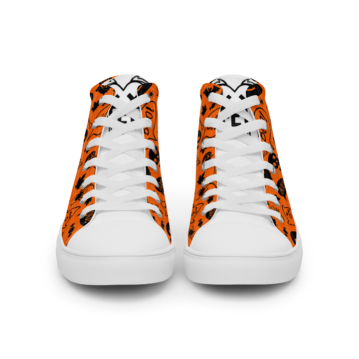 Sneakers alte in tela da uomo HALLOWEEN ORANGE EDITION - Gufetto Brand 