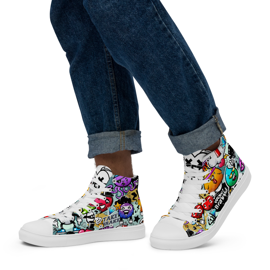 Sneakers alte in tela da uomo Cartoon - Gufetto Brand 
