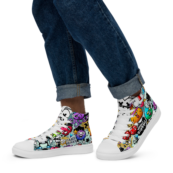 Sneakers alte in tela da uomo Cartoon - Gufetto Brand 