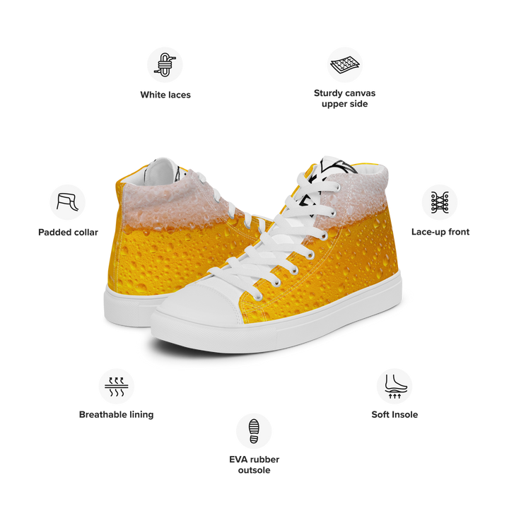 Sneakers alte in tela da uomo BIRRA - Gufetto Brand 