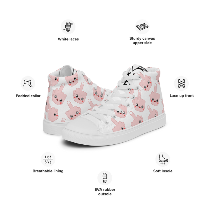 Sneakers alte in tela da uomo F*CK - Gufetto Brand 