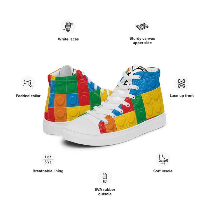 Sneakers alte in tela da uomo LEGO EDITION - Gufetto Brand 