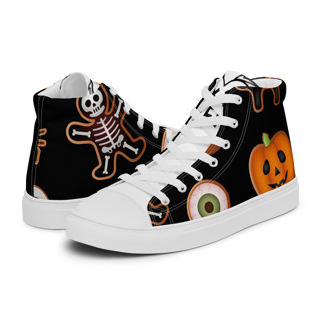 Sneakers alte in tela da uomo HALLOWEEN BLACK EDITION - Gufetto Brand 