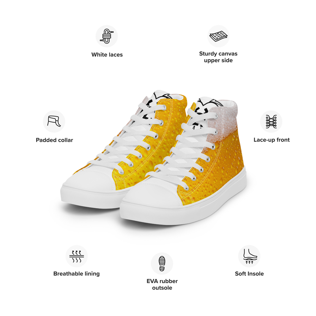 Sneakers alte in tela da uomo BIRRA - Gufetto Brand 