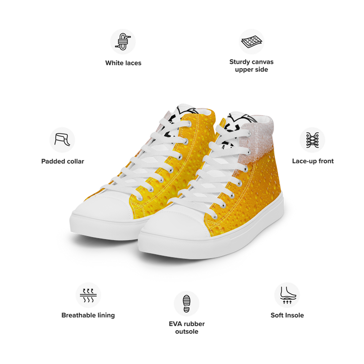 Sneakers alte in tela da uomo BIRRA - Gufetto Brand 