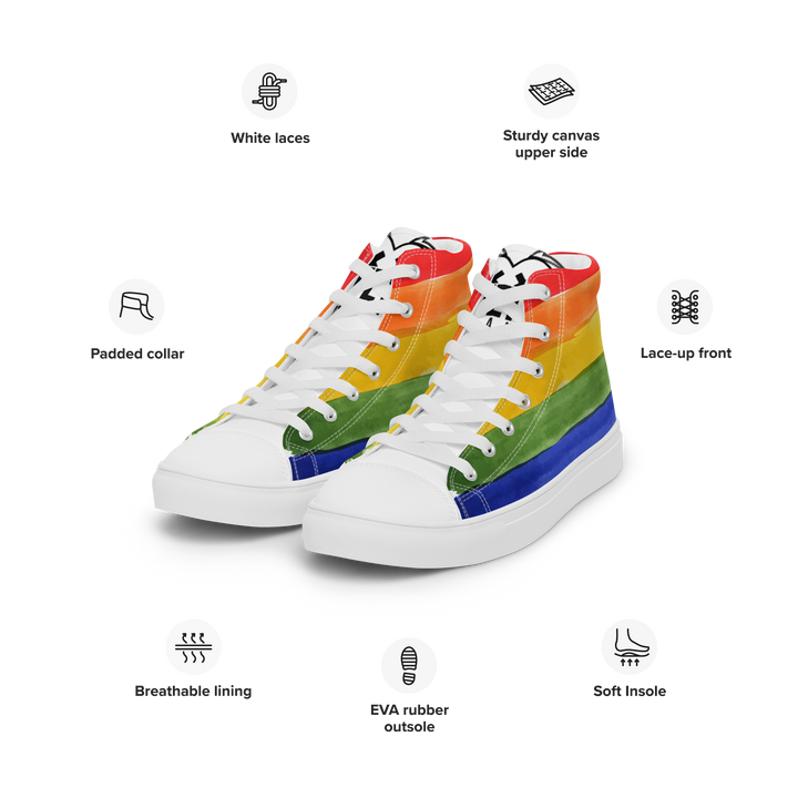 Sneakers alte in tela da uomo PRIDE EDITION - Gufetto Brand 