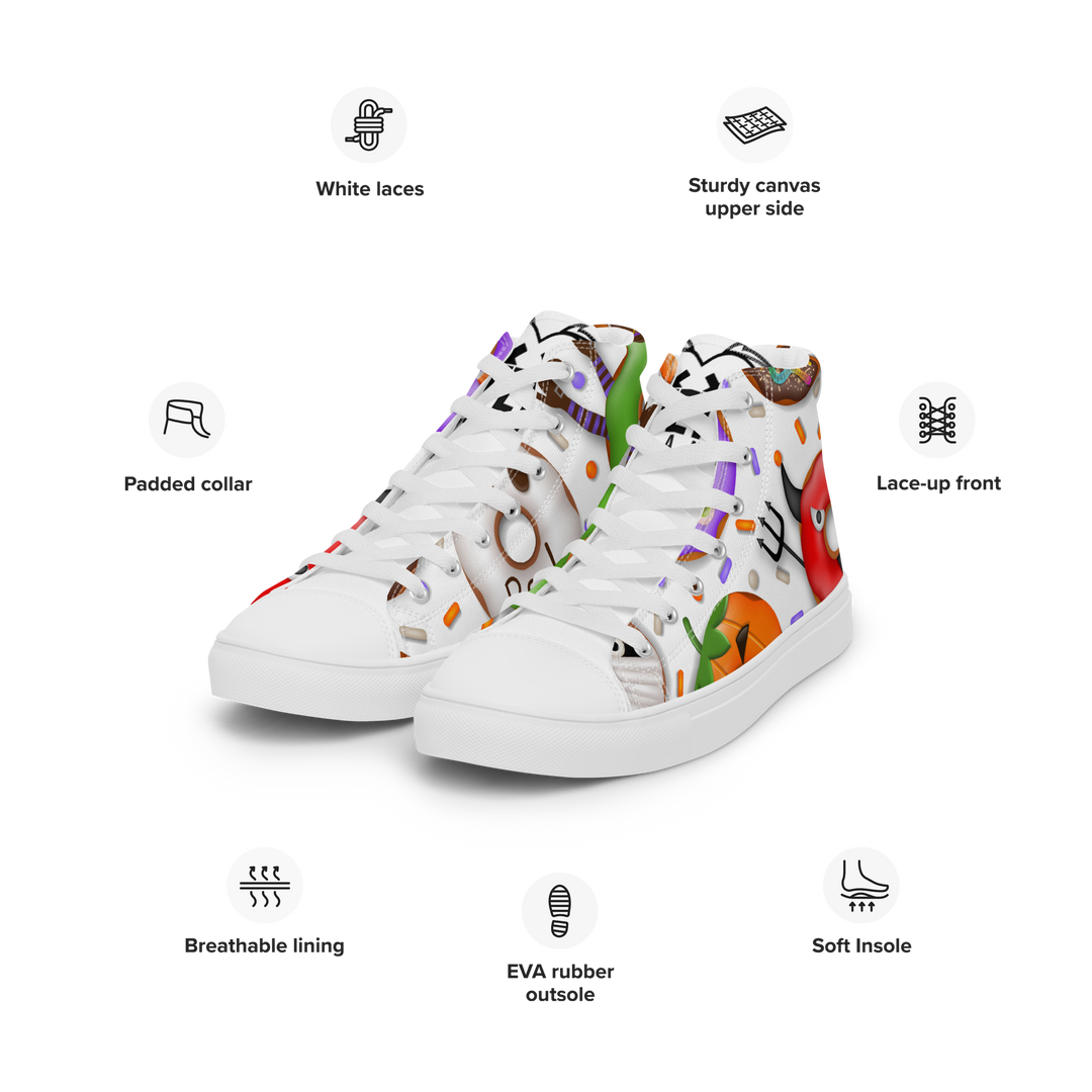 Sneakers alte in tela da uomo HALLOWEEN DONUTS - Gufetto Brand 