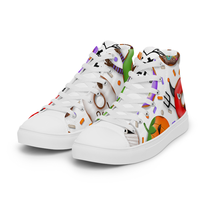 Sneakers alte in tela da uomo HALLOWEEN DONUTS - Gufetto Brand 