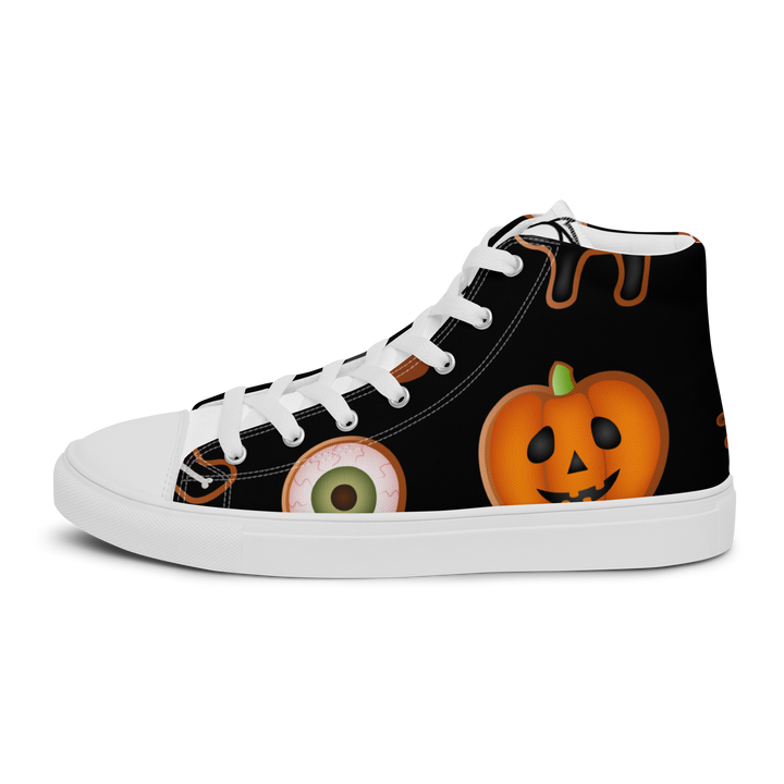 Sneakers alte in tela da uomo HALLOWEEN BLACK EDITION - Gufetto Brand 