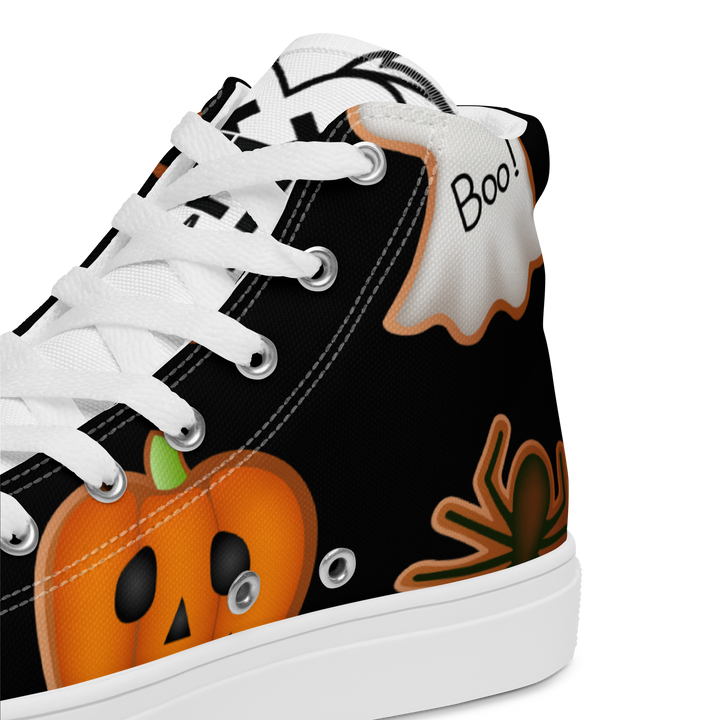 Sneakers alte in tela da uomo HALLOWEEN BLACK EDITION - Gufetto Brand 