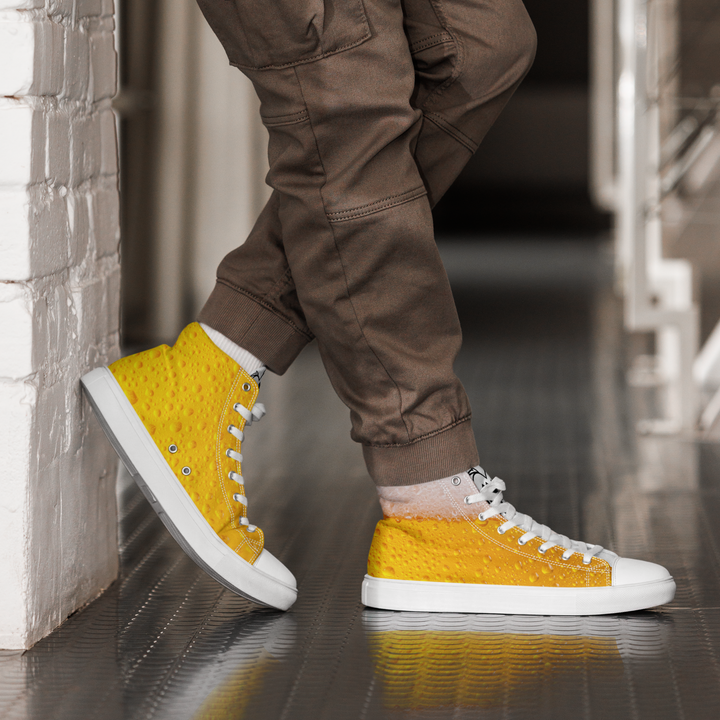 Sneakers alte in tela da uomo BIRRA - Gufetto Brand 