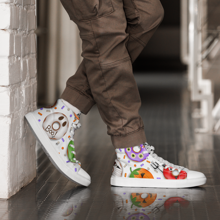 Sneakers alte in tela da uomo HALLOWEEN DONUTS - Gufetto Brand 