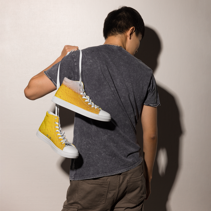 Sneakers alte in tela da uomo BIRRA - Gufetto Brand 