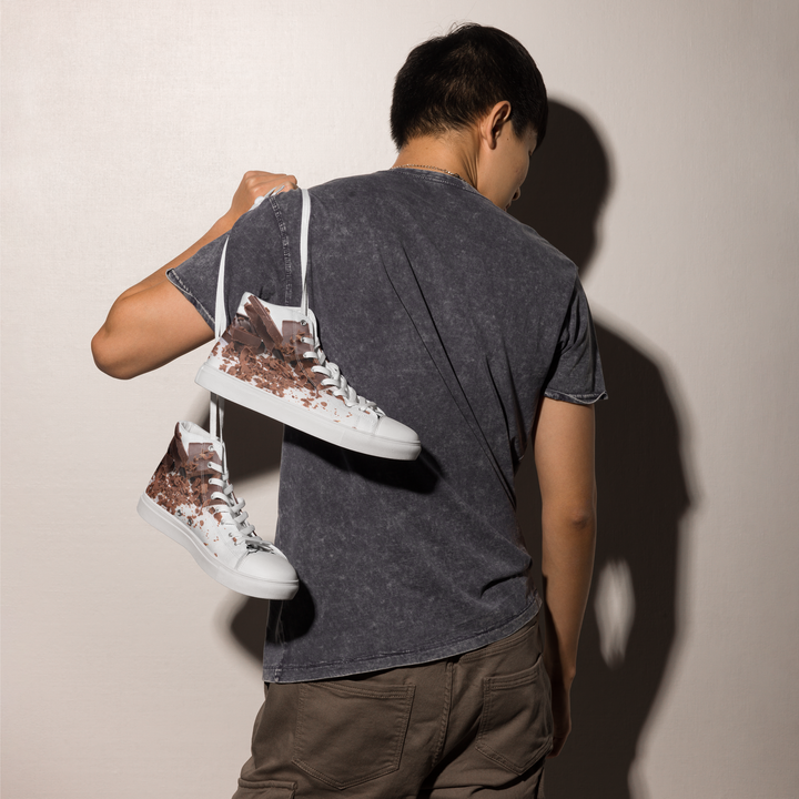 Sneakers alte in tela da uomo CHOCOLATE - Gufetto Brand 