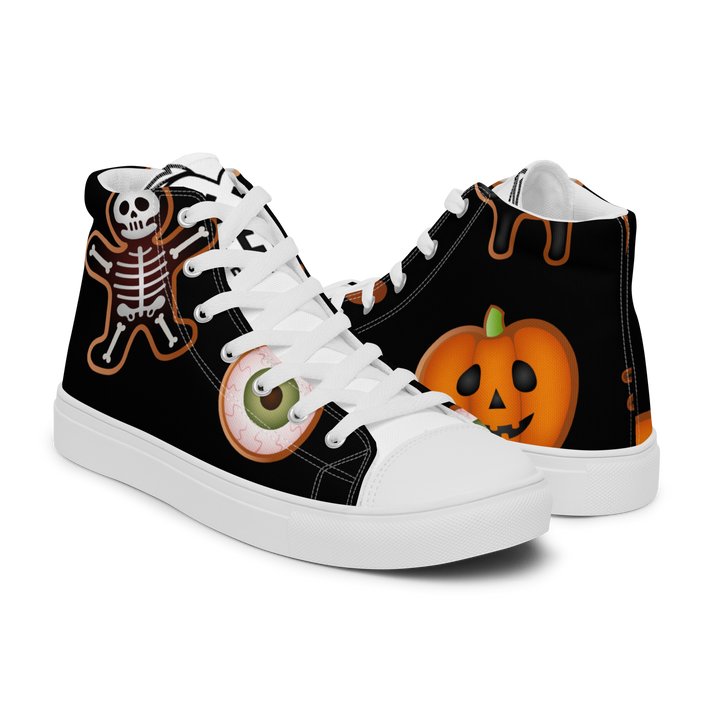 Sneakers alte in tela da uomo HALLOWEEN BLACK EDITION - Gufetto Brand 