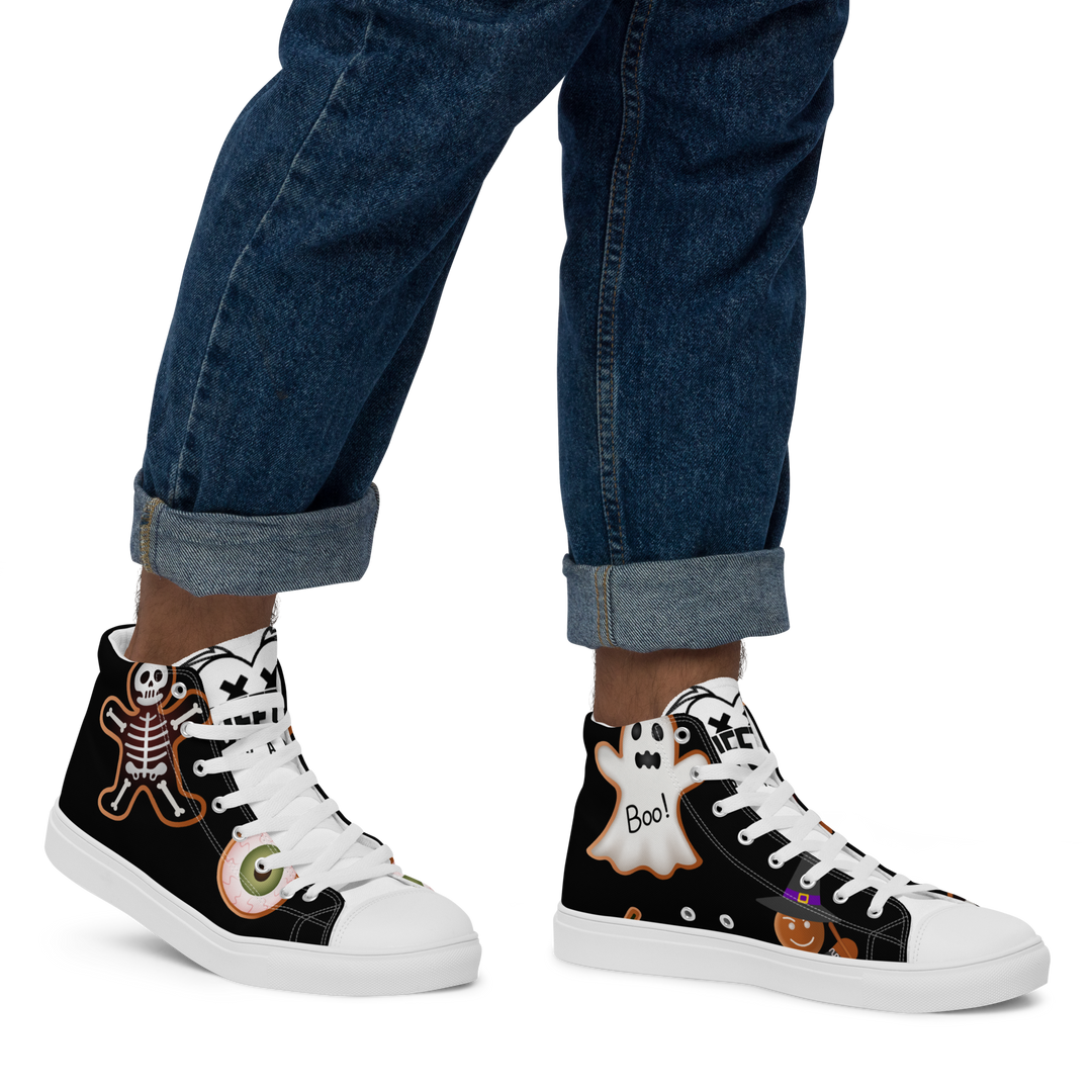 Sneakers alte in tela da uomo HALLOWEEN BLACK EDITION - Gufetto Brand 