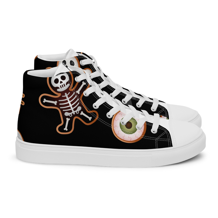 Sneakers alte in tela da uomo HALLOWEEN BLACK EDITION - Gufetto Brand 
