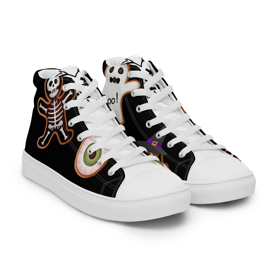 Sneakers alte in tela da uomo HALLOWEEN BLACK EDITION - Gufetto Brand 