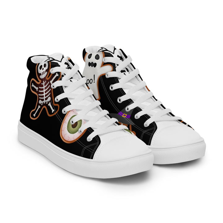 Sneakers alte in tela da uomo HALLOWEEN BLACK EDITION - Gufetto Brand 