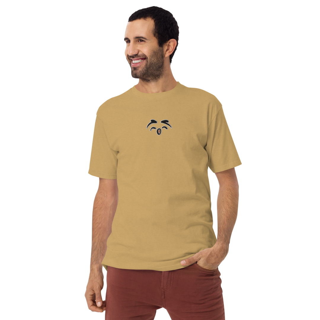 Maglietta premium uomo in tessuto pesante Gufetto Sign - Gufetto Brand 