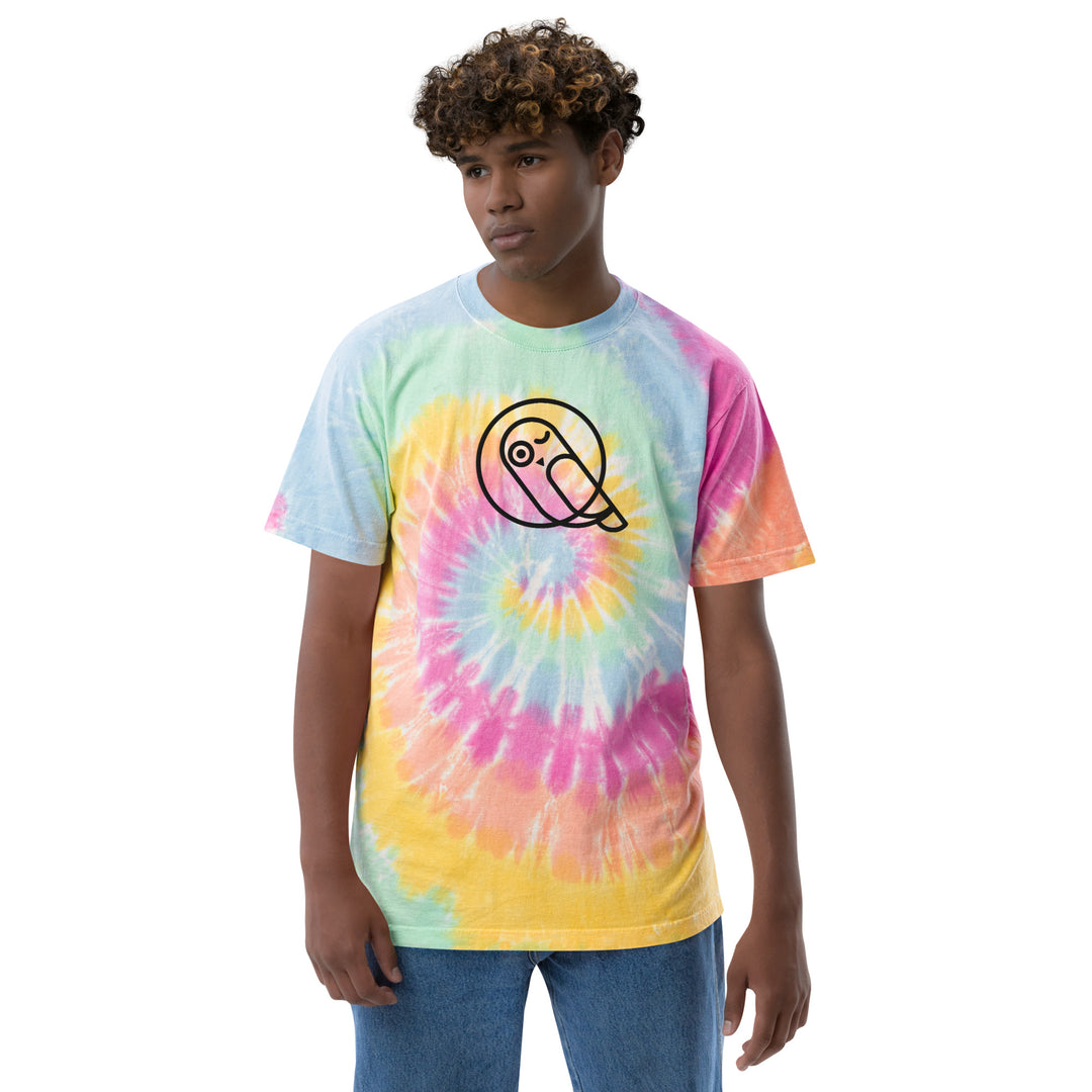 T-shirt oversize con tie dye Gufetto - Gufetto Brand 