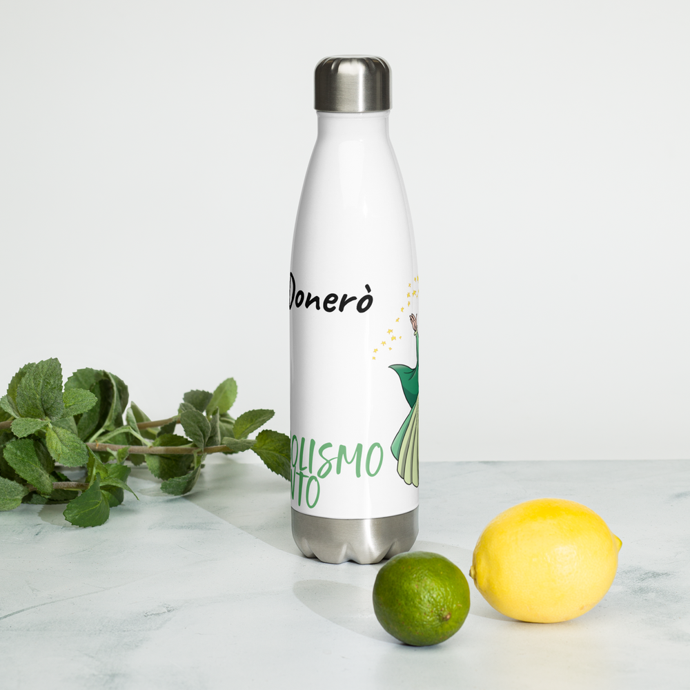 Borraccia in acciaio inossidabile Fatina Ignorante Metabolismo Lento - Gufetto Brand 
