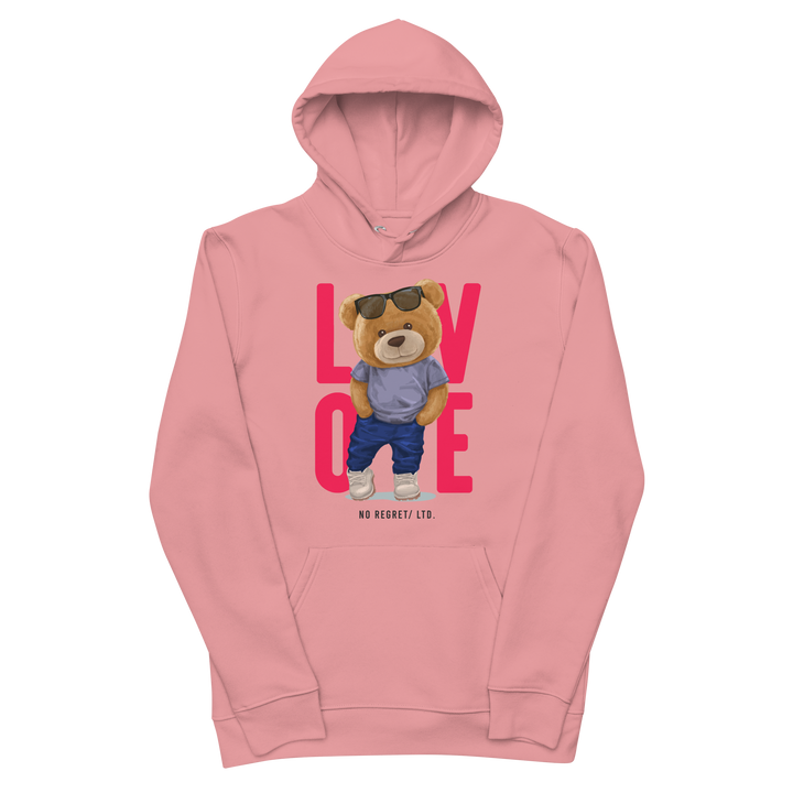 Felpa con cappuccio ecologica classica unisex LOVE - Gufetto Brand 