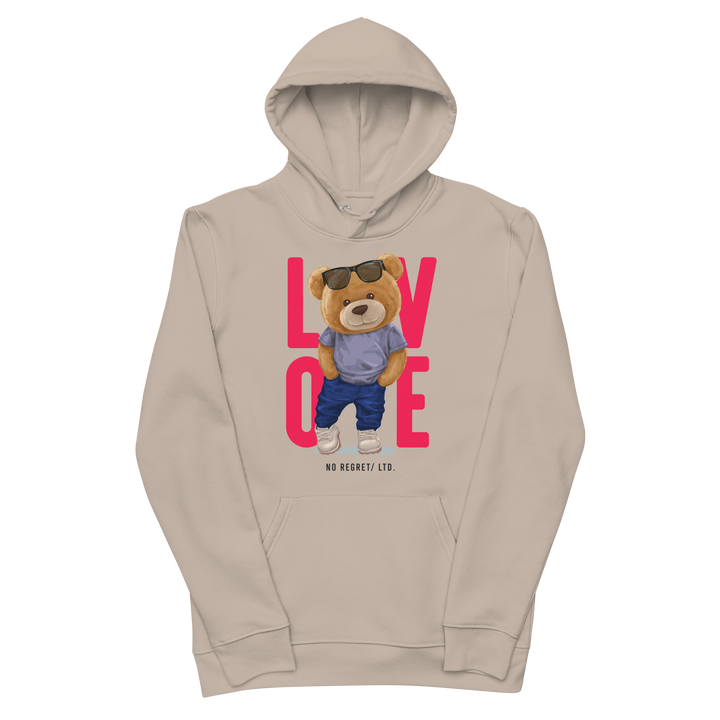 Felpa con cappuccio ecologica classica unisex LOVE - Gufetto Brand 