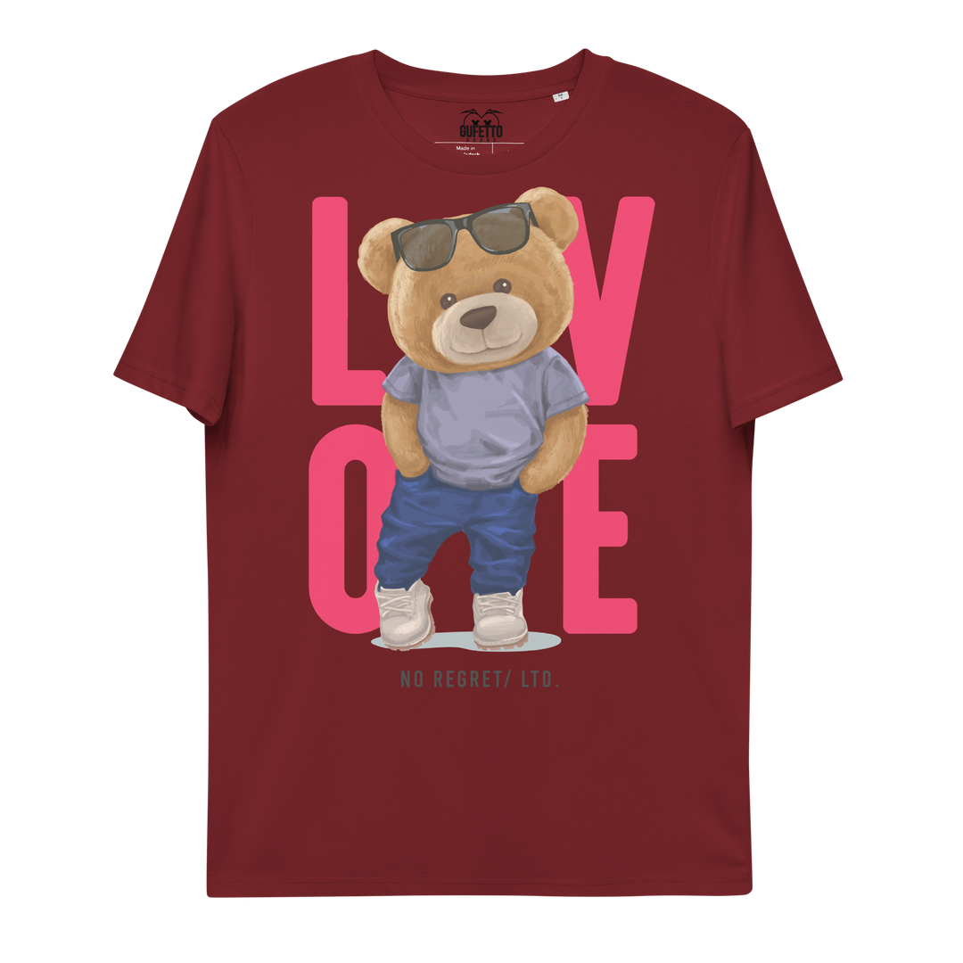 Maglietta in cotone organico unisex LOVE - Gufetto Brand 
