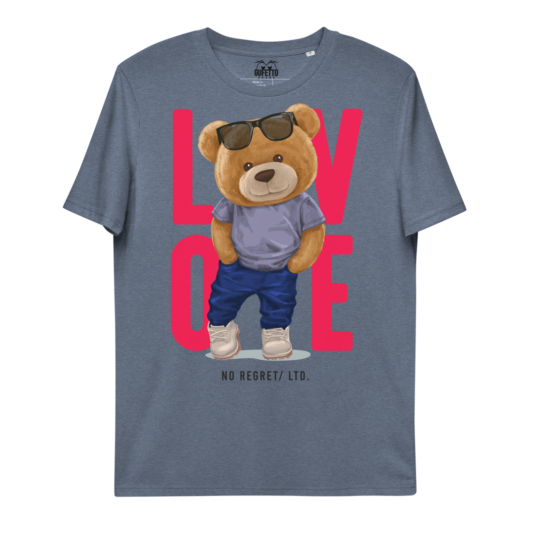 Maglietta in cotone organico unisex LOVE - Gufetto Brand 