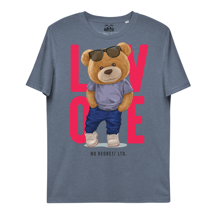 Maglietta in cotone organico unisex LOVE - Gufetto Brand 