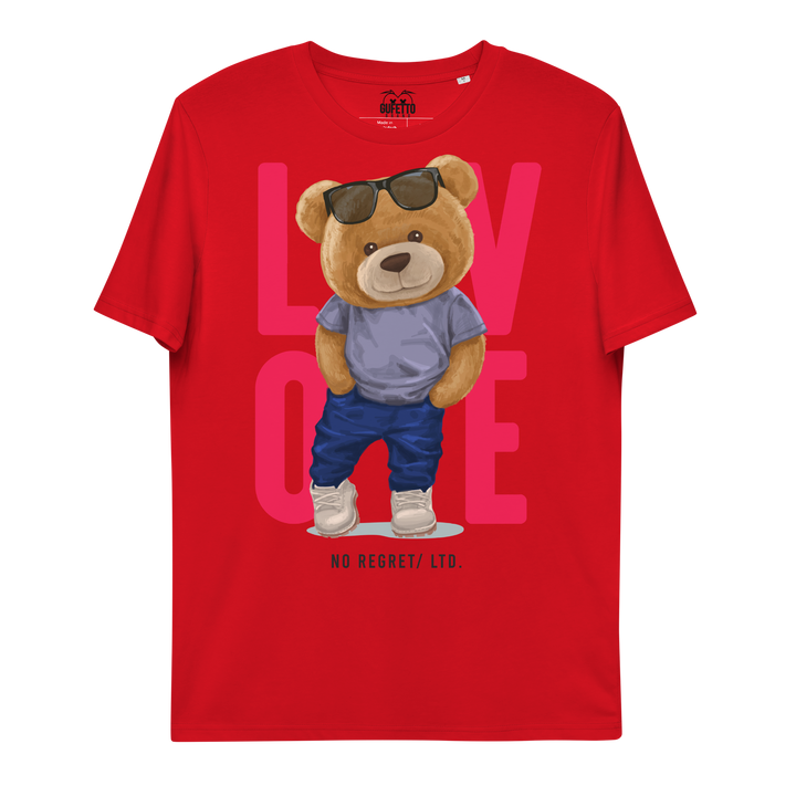 Maglietta in cotone organico unisex LOVE - Gufetto Brand 