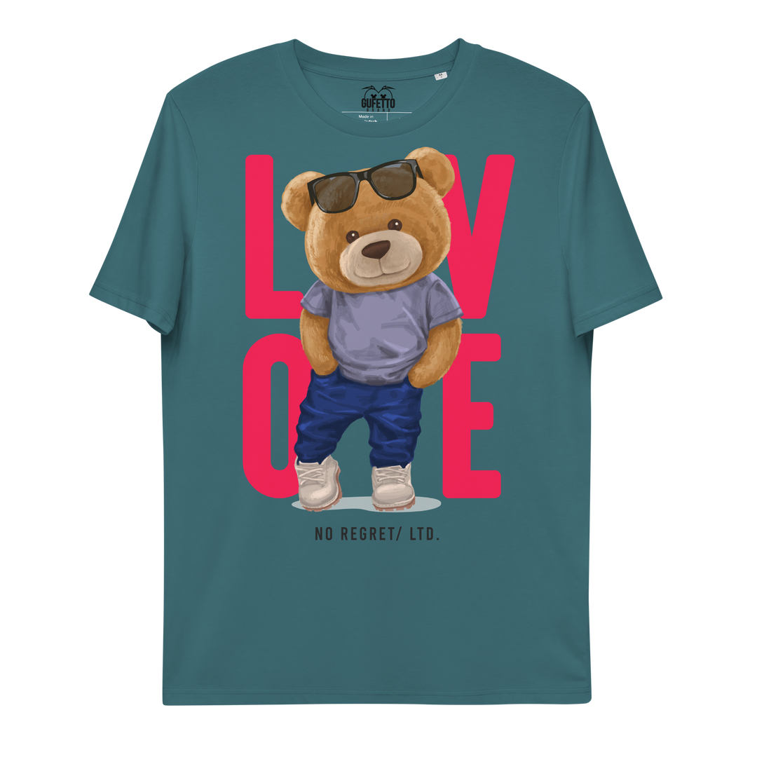 Maglietta in cotone organico unisex LOVE - Gufetto Brand 