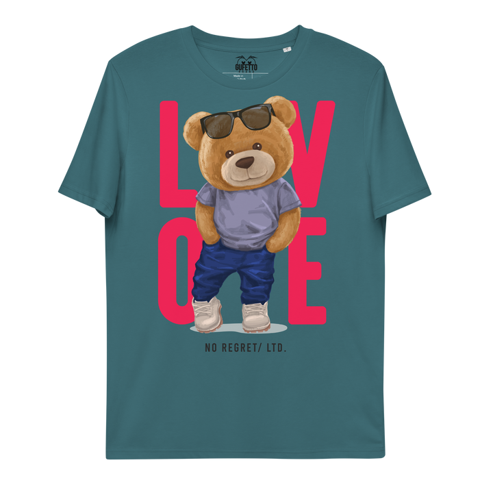Maglietta in cotone organico unisex LOVE - Gufetto Brand 