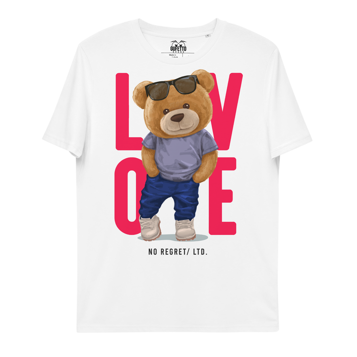 Maglietta in cotone organico unisex LOVE - Gufetto Brand 